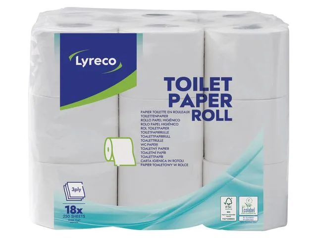 Lyreco Toalettpapir LYRECO 3L 30m (18)
