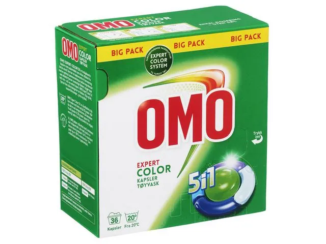 Omo Tøyvask OMO Expert Color 5i1 tabl. (36)
