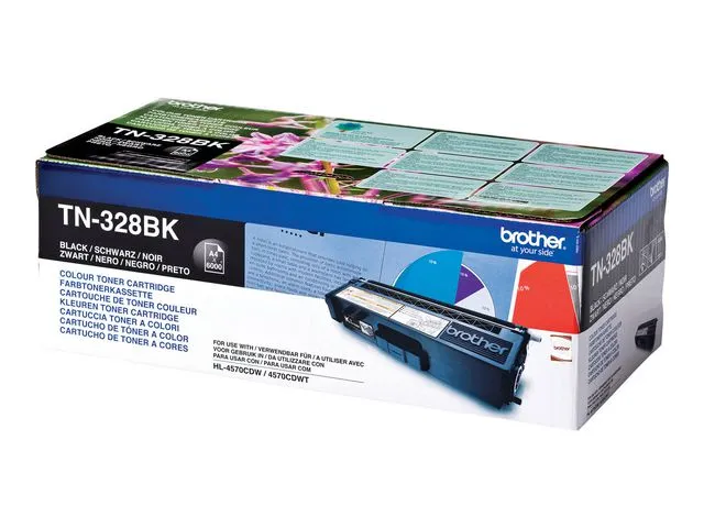 Brother tonerkassett, TN 328BK, svart, SinglePack, TN-328BK