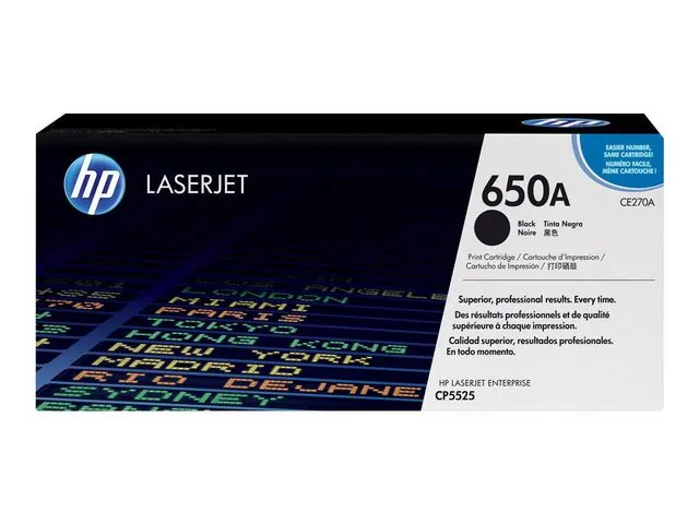 HP Tonerkassett  650A CE270A Sort 1-pack