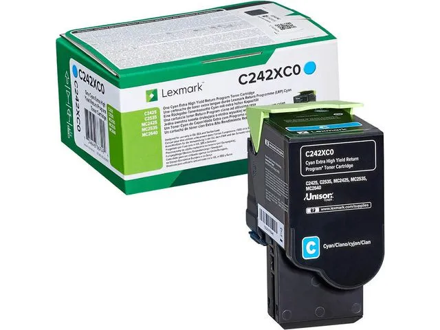Lexmark Toner LEXMARK C242XC0 Cyan