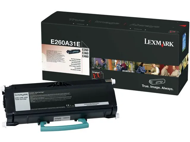 Lexmark toner, svart, enkeltpakke, E260A31E