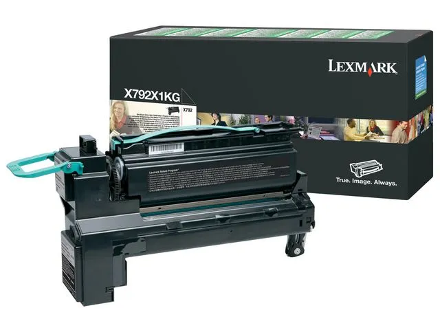 Lexmark toner, svart, enkeltpakning, stor kapasitet, X792X1KG