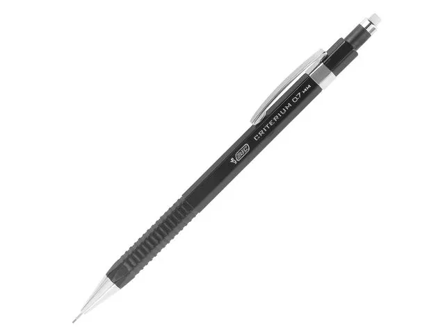 BIC® trykkblyant CRiTERiUM, 0,7 mm, HB-bly, svart kropp, med grep