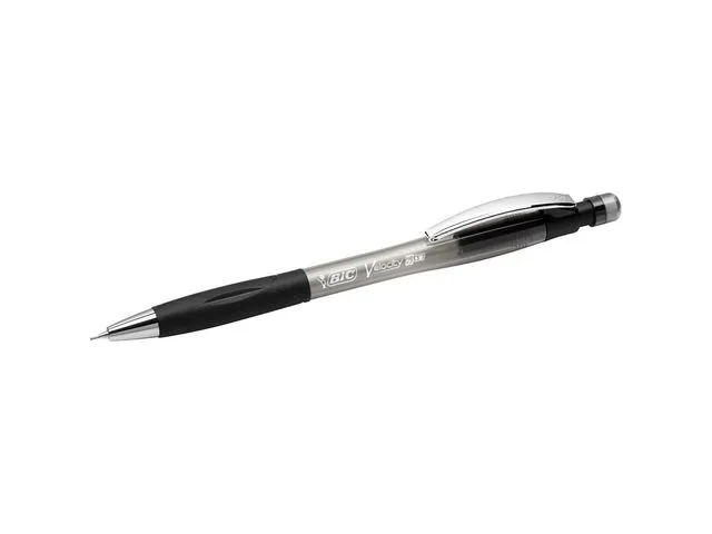 BIC® Velocity Pro trykkblyant, 0,7 mm, HB-bly, sort kropp med gummigrep