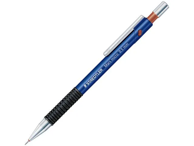 Staedtler Mars Staedtler Mars trykkblyant Mars Micro, 0,5 mm B-bly, blå kropp med grep, stk
