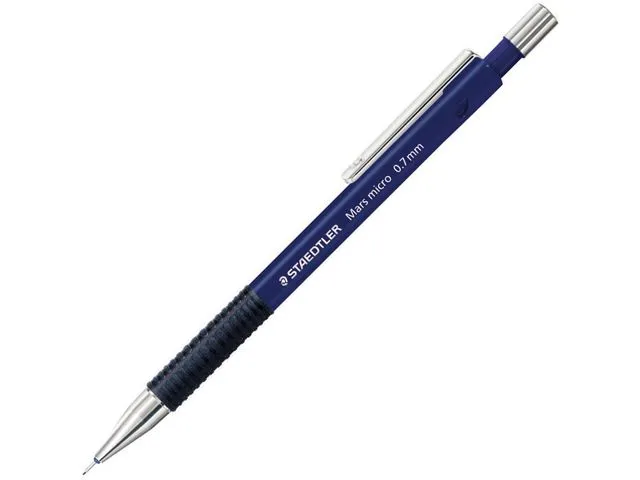 Staedtler Mars Staedtler Mars trykkblyant Mars Micro, 0,7 mm B-bly, blå kropp med grep, stk