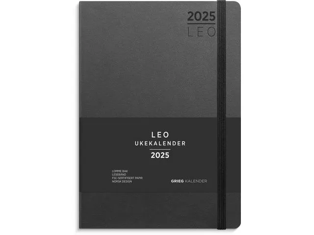 Grieg Ukekalender GRIEG Leo A5 Lite 2025 sort