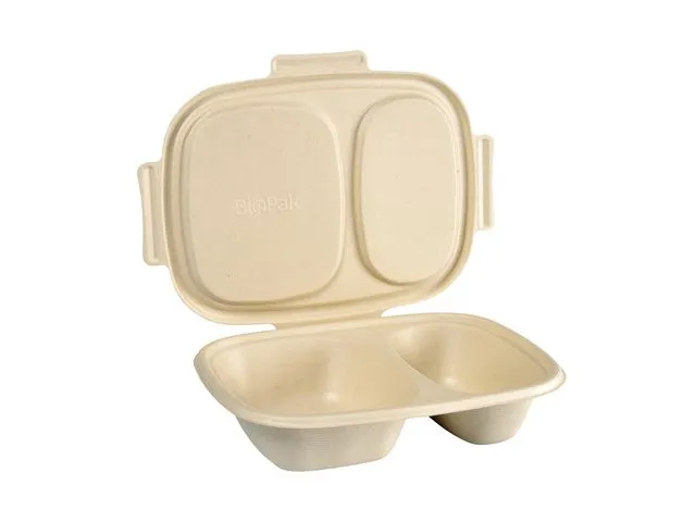 BioPak Varmmatboks Duni 0,9L 2R bagasse (50)