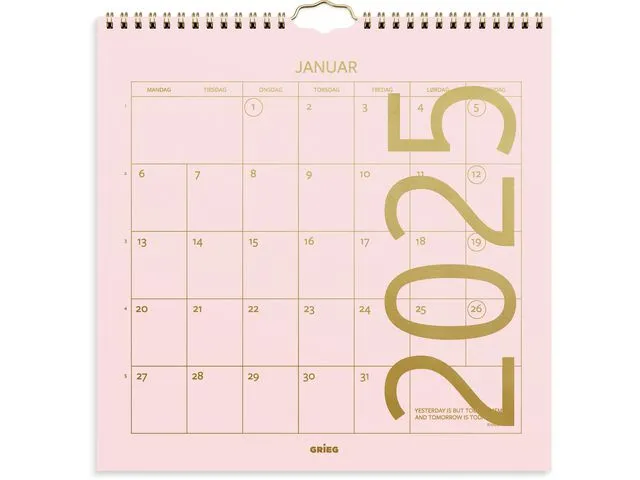 Grieg Veggkalender GRIEG 2025 Color