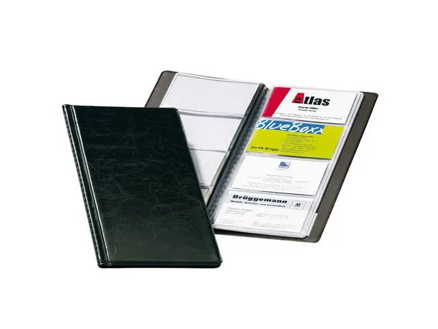 Durable visittkortmappe VISIFIX, 57 x 90 mm, for 96 kort, sort