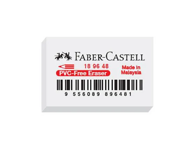 Faber-Castell Viskelær uten PVC, hvitt, pakke med 48