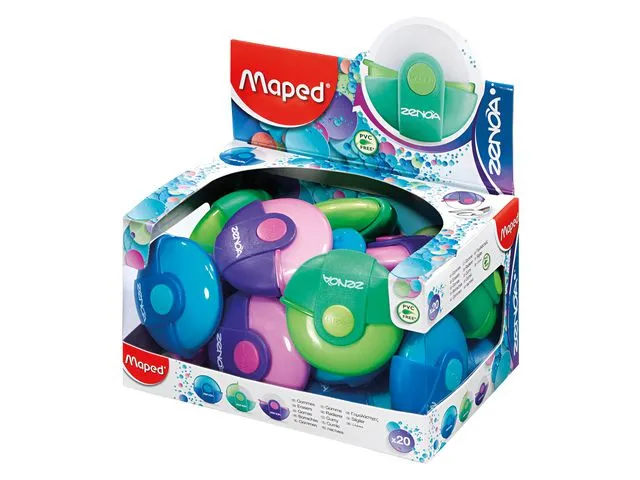 Maped Viskelær MAPED Zenoa m/lokk ass farger, stk