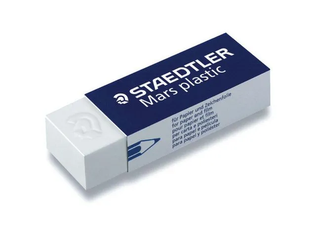 Staedtler Mars Plastic 526 50 viskelær uten lateks, 65 x 23 x 13 mm