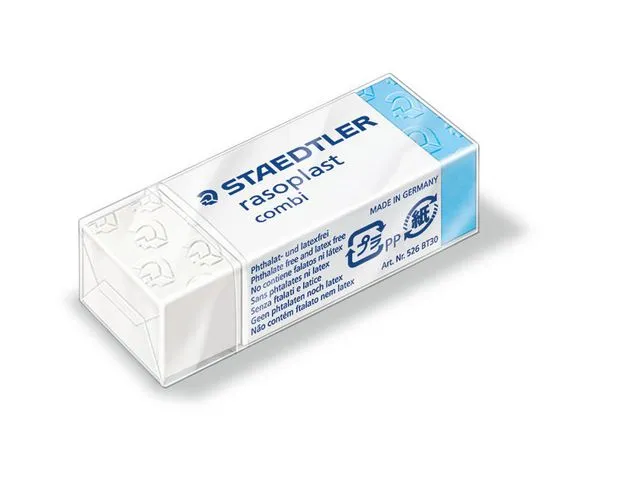 Staedtler Rasoplast Combi BT30 for bly og blekk 43 x 19 x 13 mm hvit og blå
