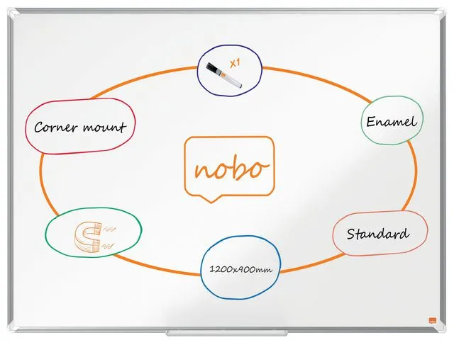 Nobo Whiteboard NOBO PremiumP emalje 120x90cm