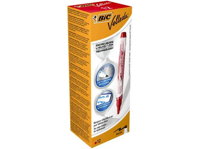 BIC® Whiteboardpenn BIC Velleda pocket rød