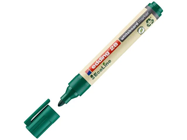 edding Whiteboardpenn 28 EcoLine, kulespiss, 1,5–3 mm strekbredde, grønn