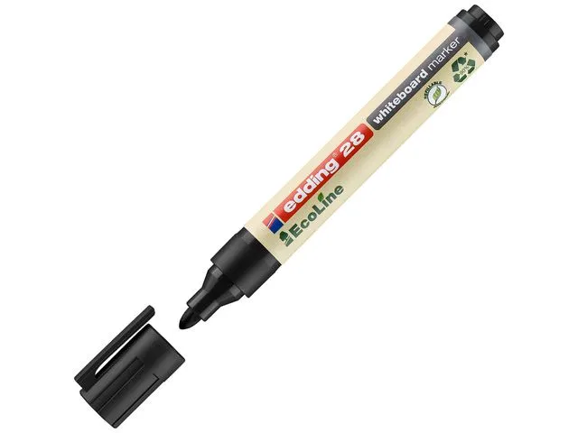 edding Whiteboardpenn 28 EcoLine, kulespiss, 1,5–3 mm strekbredde, sort