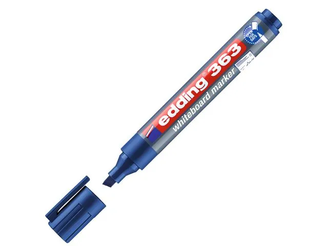 edding 363-Whiteboardpenn med skråskåret spiss på 1–5 mm, blå