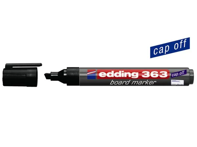 edding 363-Whiteboardpenn, skråskåret spiss på 1–5 mm, sort